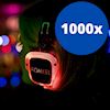 Silent Disco set: 1000 koptelefoons + 3 zenders