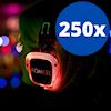 Silent Disco set: 250 koptelefoons + 3 zenders
