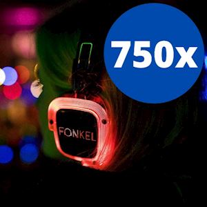 Silent Disco set: 750 koptelefoons + 3 zenders